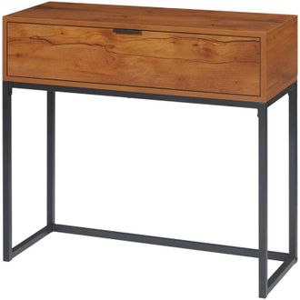 HOMCOM Mobile Consolle da Ingresso con Cassetto in Legno e Acciaio 80x30x76 cm