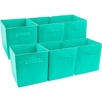 Sorbus Foldable Storage Cube Basket Bin - Set of 6 - Teal at Nordstrom Rack