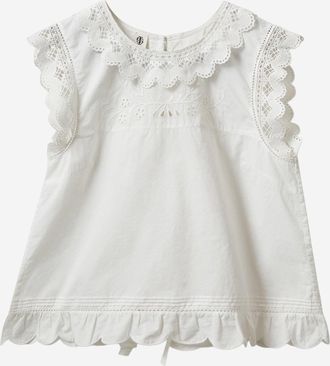 The Garment Il Capo Indumento Top In Cotone Con Inserti In Pizzo