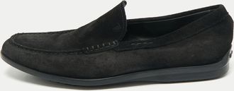 Tod's Tods Black Suede Slip On Loafers