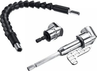 OEM Destornillador De Extensi&oacute;n Angular De 1/4 De Pulgada Y 105 Grados Con Eje Flexible De 300 Mm