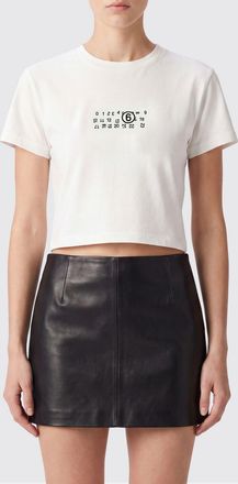 Maison Margiela T-shirt in cotone slim fit con logo numerico sul retro