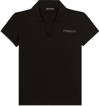 Freddy T-Shirt FREDDY Shirt S26WCRT4, Damen, Gr. L, schwarz, Obermaterial: 95% Baumwolle CO. 5% Elasthan EL., Shirts T-Shirt