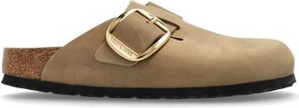 Birkenstock Boston Big Buckle slides - Dames - Slip ons - Beige - 37 EU - Leer - Schoenen