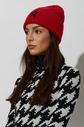 Perfect Moment Wool Beanie With Logo, Unisex, Red