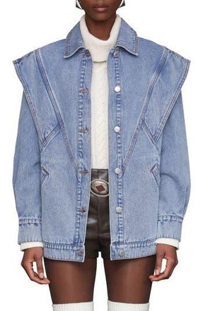 Avec Les Filles Oversize Denim Jacket in 80S Blue Wash at Nordstrom Rack, Size Medium