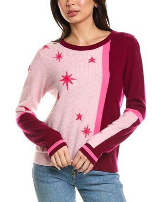 Brodie Star Motif Crewneck Cashmere Sweater