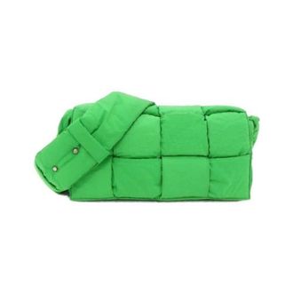 Bottega Veneta Pre-owned Polyamide Shoulder Bag - Dames - Pre-owned - Groen - Maat: ONE Size Polyamide