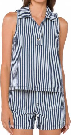Velvet Heart Kensey Top In Indigo Stripe