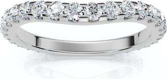 Pompeii3 5/8Ct Curved Diamond Wedding Anniversary Matching Band 14k Gold Ring Lab Grown