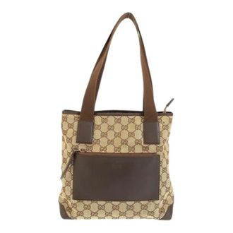 Gucci Pre-owned Shoulder Bags, female, Brown, Size: ONE SIZE Pre-owned GG Canvas Tote Bag