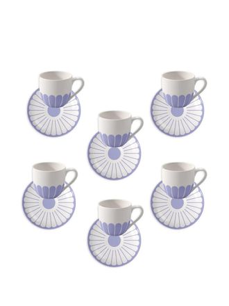 Villeroy & Boch Theekopjes met bloemenprint - Blauw