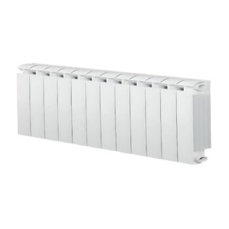 Global Klass 350 Calentador Central De Aluminio Fundido Blanco De 12 Elementos, 1020w