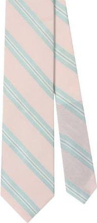 Robert Talbott Robert Silk Linen Stripe Best of Class Necktie in Pink at Nordstrom