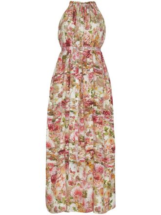 Adam Lippes Cr&ecirc;pe-de-chine shiftjurk - Wit