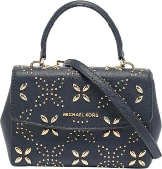 Michael Kors Pre-owned Mini Bag - Dames - Vintage Mini Tas - Blauw - ONE Size - Leer - Vintage