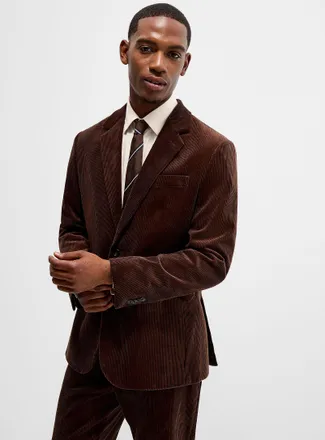 Le 31 Mens Organic cotton corduroy suit jacket London fit - Semi-slim