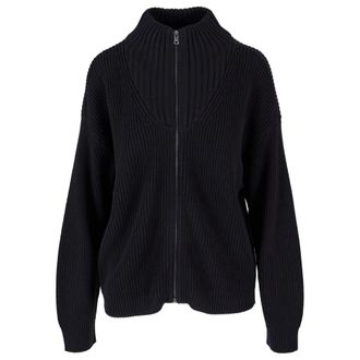 Urban Classics Gebreid vest met rits voor dames/dames (Zwart)