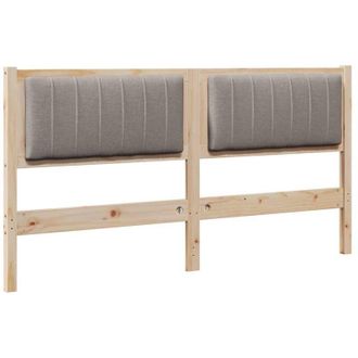 vidaXL Cabecero Tapizado Marr&oacute;n 150 Cm Madera De Pino Macizo Vidaxl