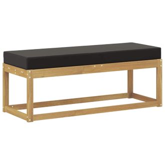 vidaXL Banco De Taburete Exterior Con Coj&iacute;n Blanco 115 X 43 X 45 Cm Vidaxl