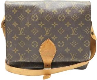 Louis Vuitton Tweedehands Canvas Louis Vuitton tassen - Dames - Vintage Schoudertas - Bruin - ONE Size - Vintage