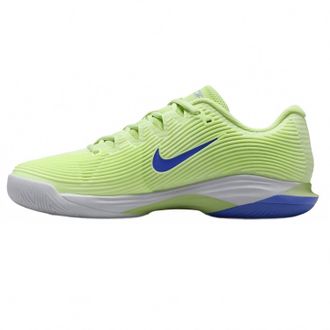 Nike Womens Zoom Vapor 12 Hard Court Tennis Shoes In Light Liquid Lime/sapphire-White