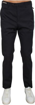 Corneliani Pantalone - Heren - Chinos - Blauw - 3XL - Wol - Broeken