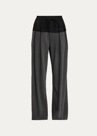 Cinq &agrave; Sept Elisabetta Drawstring Wide-Leg Pants