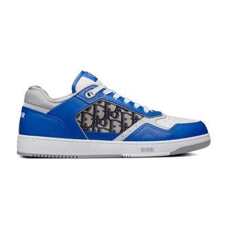 Dior Sneakers, male, Blue, 16 UK, Leather Trainers with Iconic Monogram