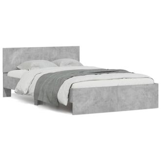 Berkfield Home Bed Frame without Mattress Concrete Grey 120x190 cm Small Double
