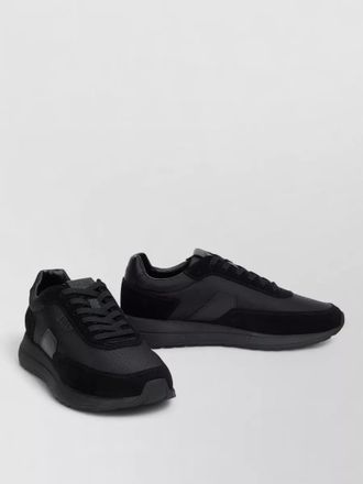 HUGO BOSS low top sneakers leather fabric mix