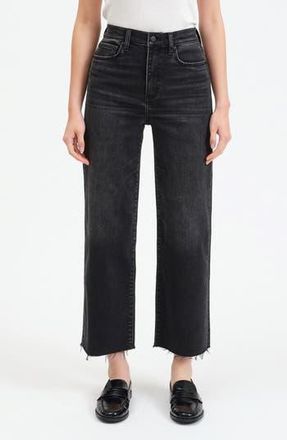 Daze Pleaser High Waist Raw Hem Crop Jeans in Twilight at Nordstrom Rack, Size 27
