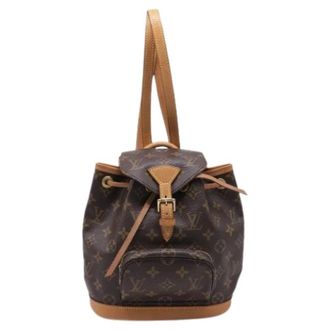 Louis Vuitton Pre-owned Montsouris Mini Rugzak - Dames - Vintage Rugzakken - Bruin - ONE Size - Vintage
