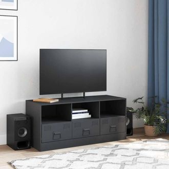 Berkfield Home TV Cabinet Anthracite 99x39x44 cm Steel in Dark Grey | Size: 99 x 39 x 44 cm