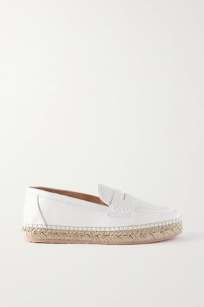 Gianvito Rossi Mocassini Espadrillas In Pelle Alima - Bianco