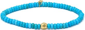 Anzie Boh&egrave;me Smooth Turquoise Rondelle Stretch Bracelet at Nordstrom, Size 6.5
