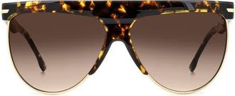 Victoria Beckham 65mm Oversize Gradient Pilot Sunglasses in Havana/Brown Sf at Nordstrom