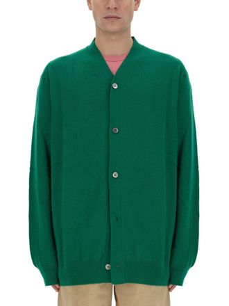 Comme Des Gar&ccedil;ons Green V Neck Cardigans