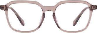 Mohala Eyewear Hau Oli 53mm Low Bridge Square Optical Glasses in Shell/clear Lenses at Nordstrom