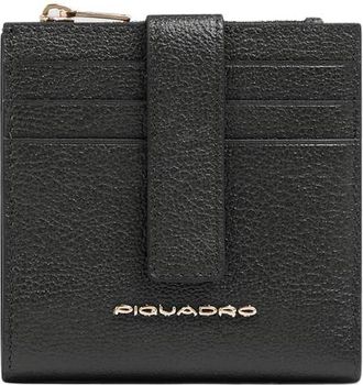 Piquadro W140 Kaarthouder - Dames - Portefeuilles - Zwart - ONE Size - Leer - Accessoires