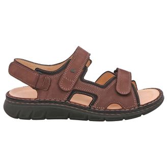 Finn Comfort Wanaka Soft Nubuck Unisex Hook and loop Sandals - Grizzly Black - Size:UK 5.5