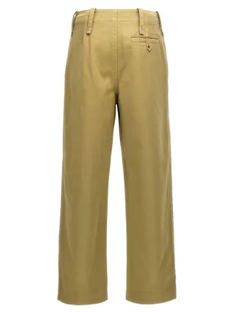 Burberry Cotton Trousers - Khaki