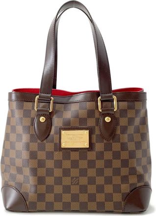 Louis Vuitton Damier Damier Canvas Ebene Red Color Shoulder Bag Tote Bag (Pre-Owned)