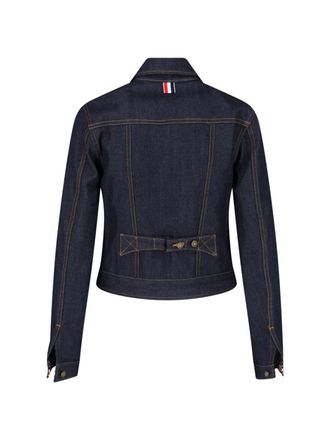 Thom Browne Womens Jackets Blue Cotton