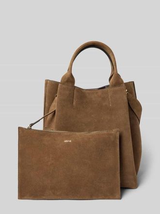 Abro Abro Shopper aus echtem Leder mit herausnehmbarer Kosmetiktasche in Khaki, Gr&ouml;&szlig;e 1