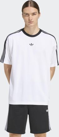 adidas T-Shirt ADIDAS ORIGINALS ADIDAS ADICOLOR JACQUARD TRIKOT, Herren, Gr. XXL, wei&szlig;, Obermaterial: 100% Polyester, Rundhals, Shirts T-Shirt, lockere Passf