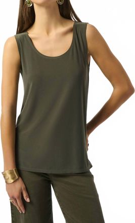 Joseph Ribkoff Silky Knit Scoop Neck Camisole Top In Avocado