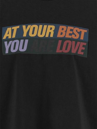 sacai Womens Cotton T-Shirt Printed Black T-Shirts & Jerseys
