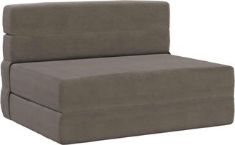 vidaXL Sof&aacute; Cama Plegable Gris Claro 70 X 72 X 60 Cm Tela Vidaxl