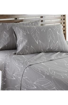 Southshore Fine Linens Premium Collection Ultra Soft Botanical Forest Sheet Set in Modern Foliage Grey at Nordstrom Rack, Size California King